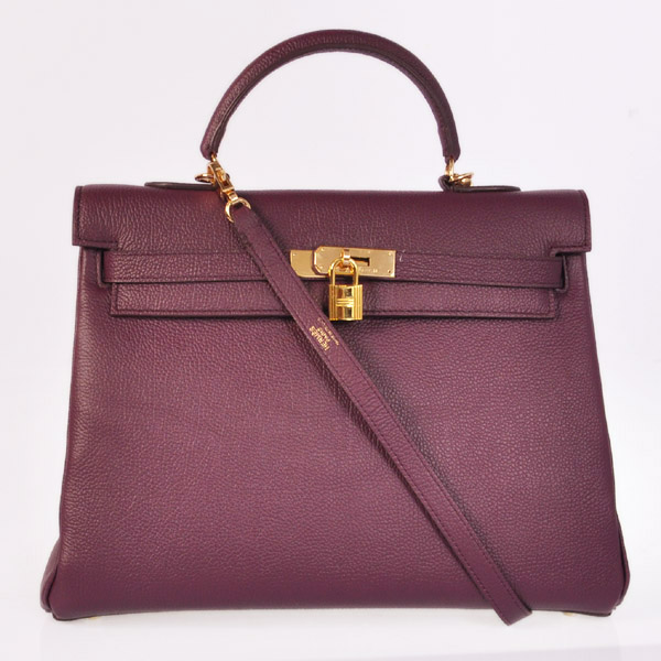 HKL35P Kelly di Hermes 35CM Purpel togo pelle (d'oro)